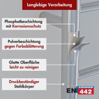 Handtuchwärmer elektrisch PLUG-AND-HEAT mit runden Rohren Chrom 60 x 100 cm