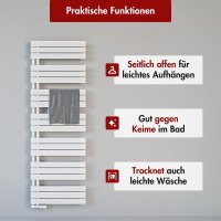 Handtuchheizkörper ALRONA Weiß Seitlich offen rechts oder links 50 cm 140 cm
