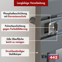 Handtuchheizkörper ALRONA Anthrazit Seitlich offen rechts oder links 50 cm 140 cm