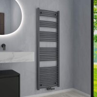 Handtuchheizkörper Badheizkörper ALPIYA Anthrazit Mittelanschluss Gebogen 60 cm 180 cm Handtuchheizkörper Badheizkörper ALPIYA Anthrazit Mittelanschluss Gebogen 60 cm 180 cm