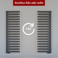 Handtuchheizkörper Premium ALRONA Seitlich offen Anthrazit 60 cm 160 cm