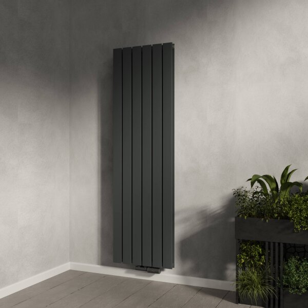 Paneelheizkörper Flachheizkörper LAVA ECO Vertikal Doppellagig Anthrazit 46 cm 160 cm