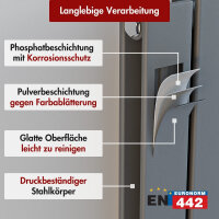 Paneelheizkörper Flachheizkörper LAVA ECO Vertikal Doppellagig Anthrazit 53 cm 160 cm