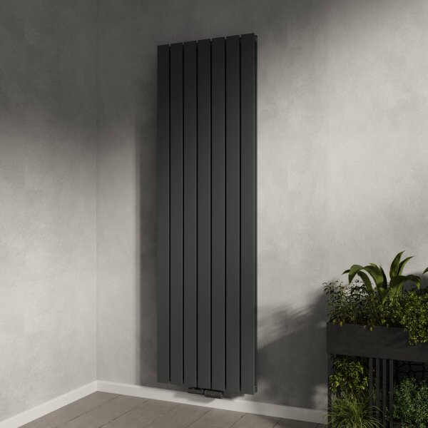 Paneelheizkörper Flachheizkörper LAVA ECO Vertikal Doppellagig Anthrazit 53 cm 180 cm