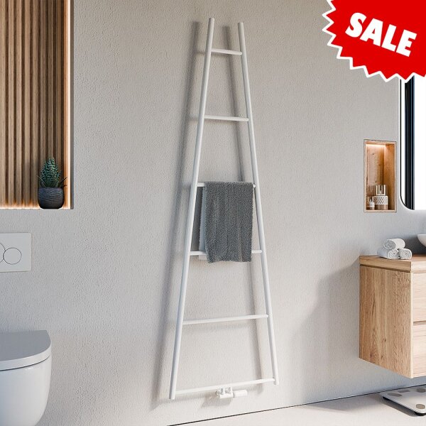 Design Handtuchleiter Handtuchheizkörper COLORADO Mittelanschluss 60 x 180 cm Weiß