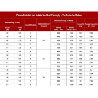 Paneelheizkörper Flachheizkörper LAVA Vertikal Einlagig Anthrazit 180 cm 30 cm