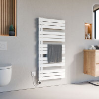 Handtuchheizkörper elektrisch ALRONA Seitlich offen Weiß ohne Heizstab 60 cm 140 cm Handtuchheizkörper elektrisch ALRONA Seitlich offen Weiß ohne Heizstab 60 cm 140 cm