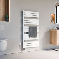 Handtuchheizkörper elektrisch ALRONA Seitlich offen Weiß inkl. Heizstab SMART 60 cm 140 cm Handtuchheizkörper elektrisch ALRONA Seitlich offen Weiß inkl. Heizstab SMART 60 cm 140 cm