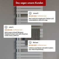 Handtuchheizkörper elektrisch ALRONA Seitlich offen Weiß inkl. Heizstab SMART und Glykol 60 cm 140 cm