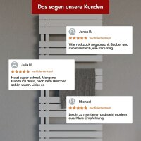 Handtuchheizkörper elektrisch ALRONA Seitlich offen Weiß inkl. Heizstab SMART 60 cm 164 cm befüllt