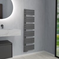 Handtuchheizkörper ALRONA Anthrazit Seitlich offen rechts oder links inkl. Thermostat 50 cm 164 cm