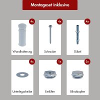 Handtuchheizkörper elektrisch Badheizkörper ALPIYA Weiß inkl. Heizstab SMART 60 cm 120 cm