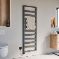 Badheizkörper elektrisch Mittelanschluss ZEBRA Anthrazit ohne Heizstab 50 cm 166 cm Badheizkörper elektrisch Mittelanschluss ZEBRA Anthrazit ohne Heizstab 50 cm 166 cm