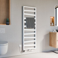 Badheizkörper Mischbetrieb Mittelanschluss ZEBRA Weiß inkl. Heizstab SMART und Thermostatventil 50 cm 156 cm Badheizkörper Mischbetrieb Mittelanschluss ZEBRA Weiß inkl. Heizstab SMART und Thermostatventil 50 cm 156 cm