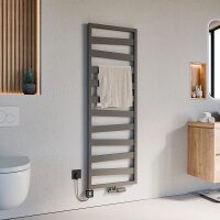 Badheizkörper Mischbetrieb Mittelanschluss ZEBRA Anthrazit inkl. Heizstab SMART und Thermostatventil 50 cm 156 cm Badheizkörper Mischbetrieb Mittelanschluss ZEBRA Anthrazit inkl. Heizstab SMART und Thermostatventil 50 cm 156 cm