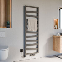 Badheizkörper Mischbetrieb Mittelanschluss ZEBRA Anthrazit inkl. Heizstab SMART und Thermostatventil 50 cm 166 cm Badheizkörper Mischbetrieb Mittelanschluss ZEBRA Anthrazit inkl. Heizstab SMART und Thermostatventil 50 cm 166 cm