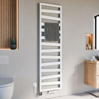 Badheizkörper Mischbetrieb Mittelanschluss ZEBRA Weiß inkl. Heizstab SMART und Thermostatventil 50 cm 182 cm Badheizkörper Mischbetrieb Mittelanschluss ZEBRA Weiß inkl. Heizstab SMART und Thermostatventil 50 cm 182 cm
