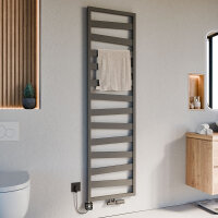 Badheizkörper Mischbetrieb Mittelanschluss ZEBRA Anthrazit inkl. Heizstab SMART und Thermostatventil 50 cm 182 cm Badheizkörper Mischbetrieb Mittelanschluss ZEBRA Anthrazit inkl. Heizstab SMART und Thermostatventil 50 cm 182 cm