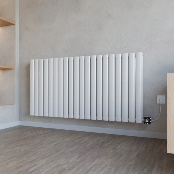 Design Flachheizkörper Paneelheizkörper elektrisch TAYLOR Horizontal Weiß