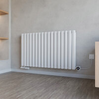 Design Flachheizkörper Paneelheizkörper TAYLOR Horizontal Doppellagig Weiß inkl. Heizstab und Thermostatventil 100 x 60 cm Design Flachheizkörper Paneelheizkörper TAYLOR Horizontal Doppellagig Weiß inkl. Heizstab und Thermostatventil 100 x 60 cm