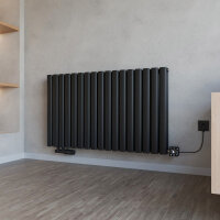 Design Flachheizkörper Paneelheizkörper TAYLOR Horizontal Doppellagig Schwarz inkl. Heizstab SMART und Thermostatventil 100 x 60 cm Design Flachheizkörper Paneelheizkörper TAYLOR Horizontal Doppellagig Schwarz inkl. Heizstab SMART und Thermostatventil 100 x 60 cm