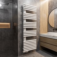 Handtuchheizkörper ROUND ALRONA Weiß –...