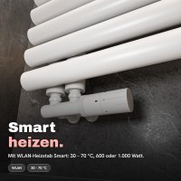 Handtuchheizkörper ROUND ALRONA Weiß – Design Badheizkörper Rund Handtuchtrockner elektrisch oder für Zentralheizung