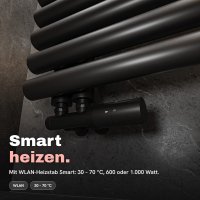 Handtuchheizkörper ROUND ALRONA Schwarz – Design Badheizkörper Rund Handtuchtrockner elektrisch oder für Zentralheizung