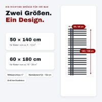 Handtuchheizkörper ROUND ALRONA Schwarz 50 x 140 cm – Design Badheizkörper Rund Handtuchtrockner für Zentralheizung