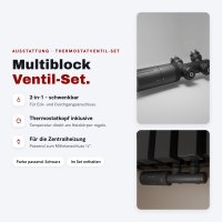 Handtuchheizkörper ROUND ALRONA Schwarz 50 x 140 cm inkl. Multiblock-Ventil – Design Badheizkörper Rund Handtuchtrockner