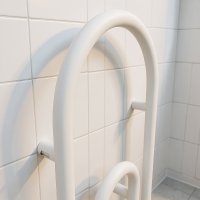 CLIP Design-Handtuchheizkörper Weiß 38x170 cm elektrisch steckerfertig Büroklammer