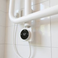LOOP Design-Handtuchheizkörper 60x160 cm Weiß elektrisch Heizstab Essential 1000 W