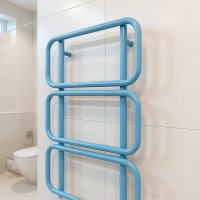 LOOP Design-Handtuchheizkörper 60x160 cm Türkis Zentralheizung oder elektrisch