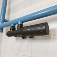 LOOP Design-Handtuchheizkörper 60x160 cm Türkis für Zentralheizung
