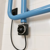 LOOP Design-Handtuchheizkörper 60x160 cm Türkis elektrisch Heizstab Essential 1000 W